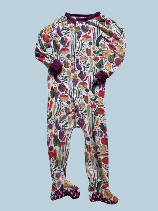 Modal vegetable magnetic footed sleeper 12-18m (generous) | Magnetic Me