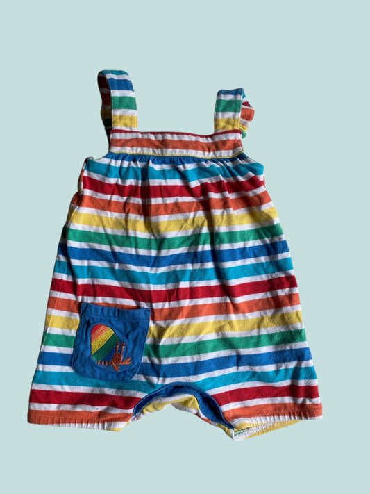 Organic cotton shorty romper 3-6m | Frugi