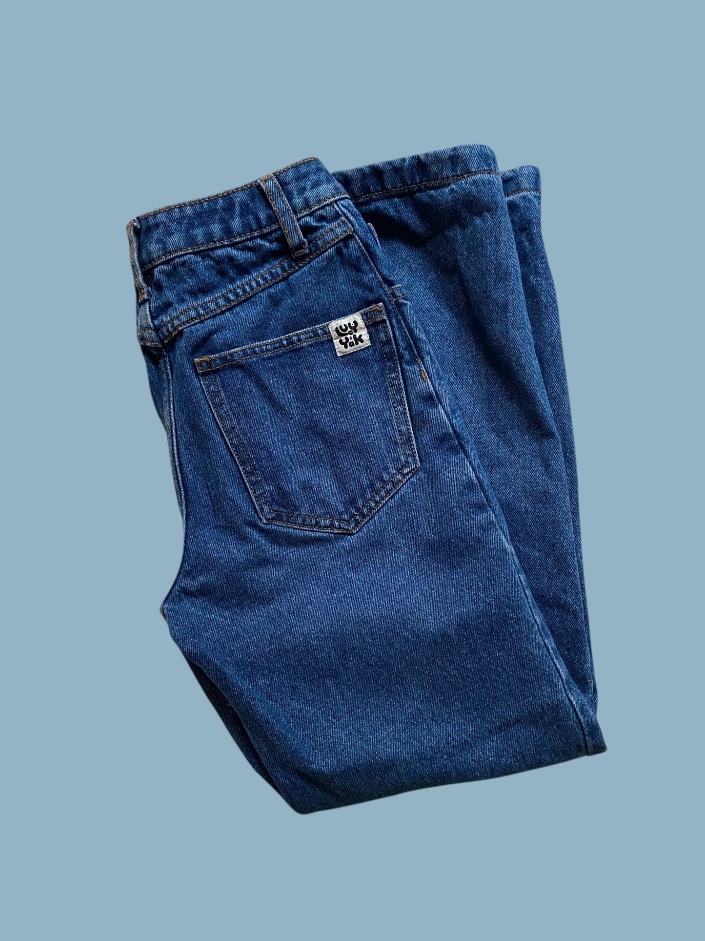 Organic cotton denim jeans size 0 US (4 UK/22) | Lucy& Yak