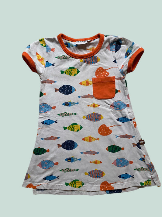 Organic cotton fish dress 3-4Y | Moromini