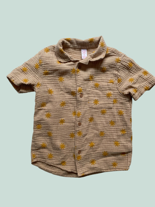 Cotton muslin sun button up shirt 5Y | Joe Fresh