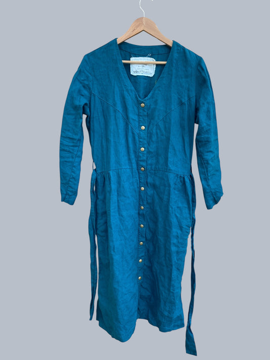 Emerald green ‘Alberta’ dress size large | Not Perfect Linen