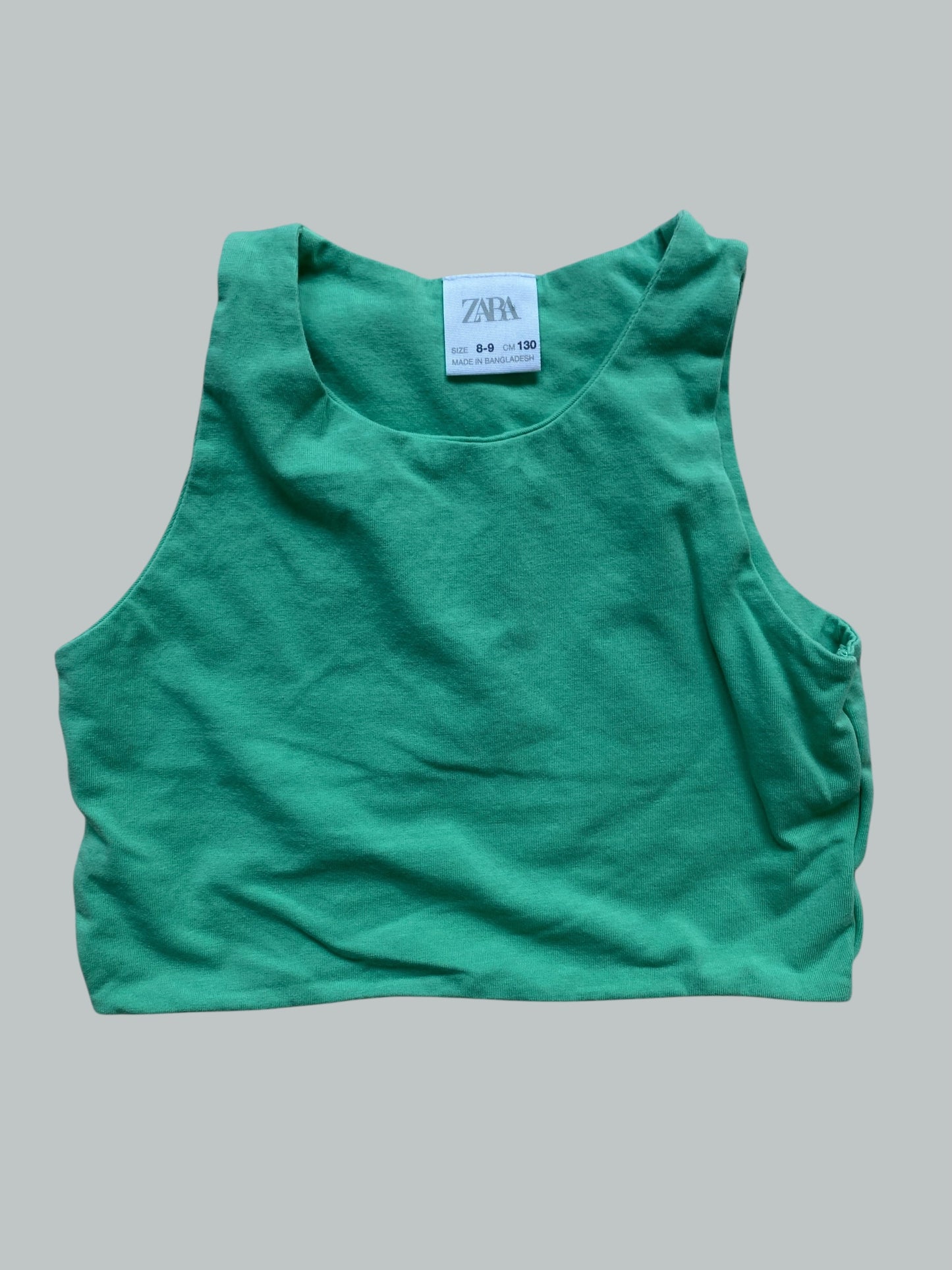 Stretchy cotton crop/sports top 8-9Y | Zara