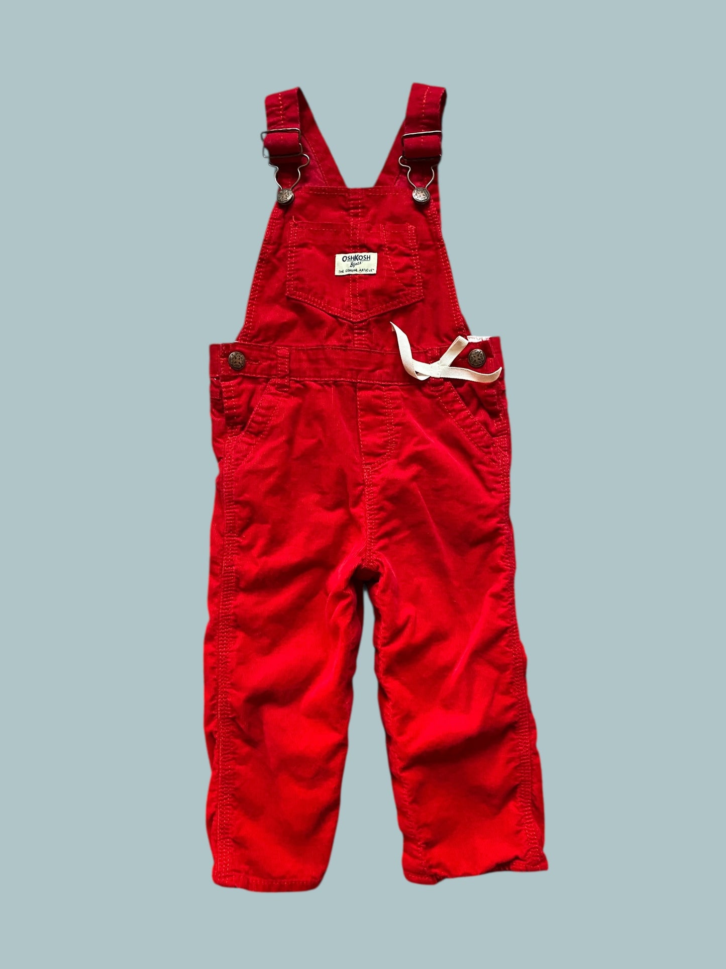 Bright red cotton corduroy overalls 24m | Oshkosh