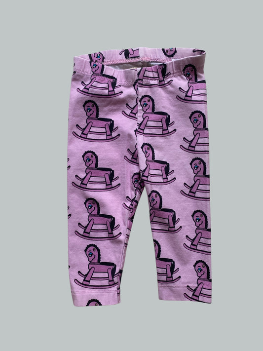 Organic cotton rocking horse leggings 3-6m | Hugo Loves Tiki