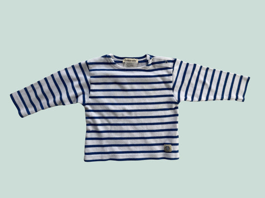 Cotton striped long sleeve top 12m | Armor Baby