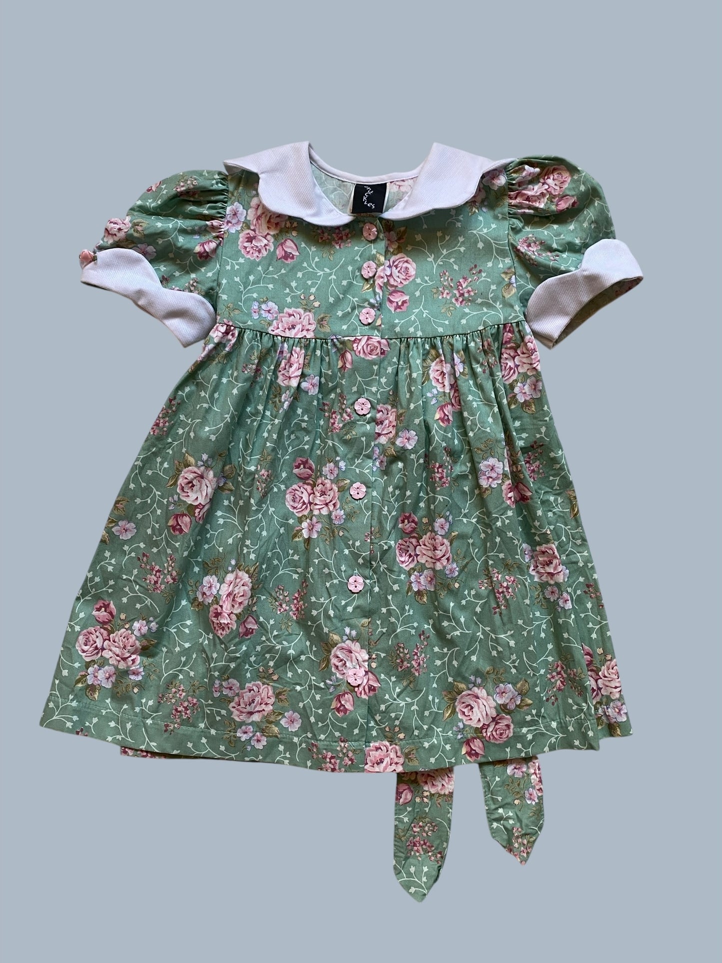 Vintage cotton flower dress 4Y Made in Canada