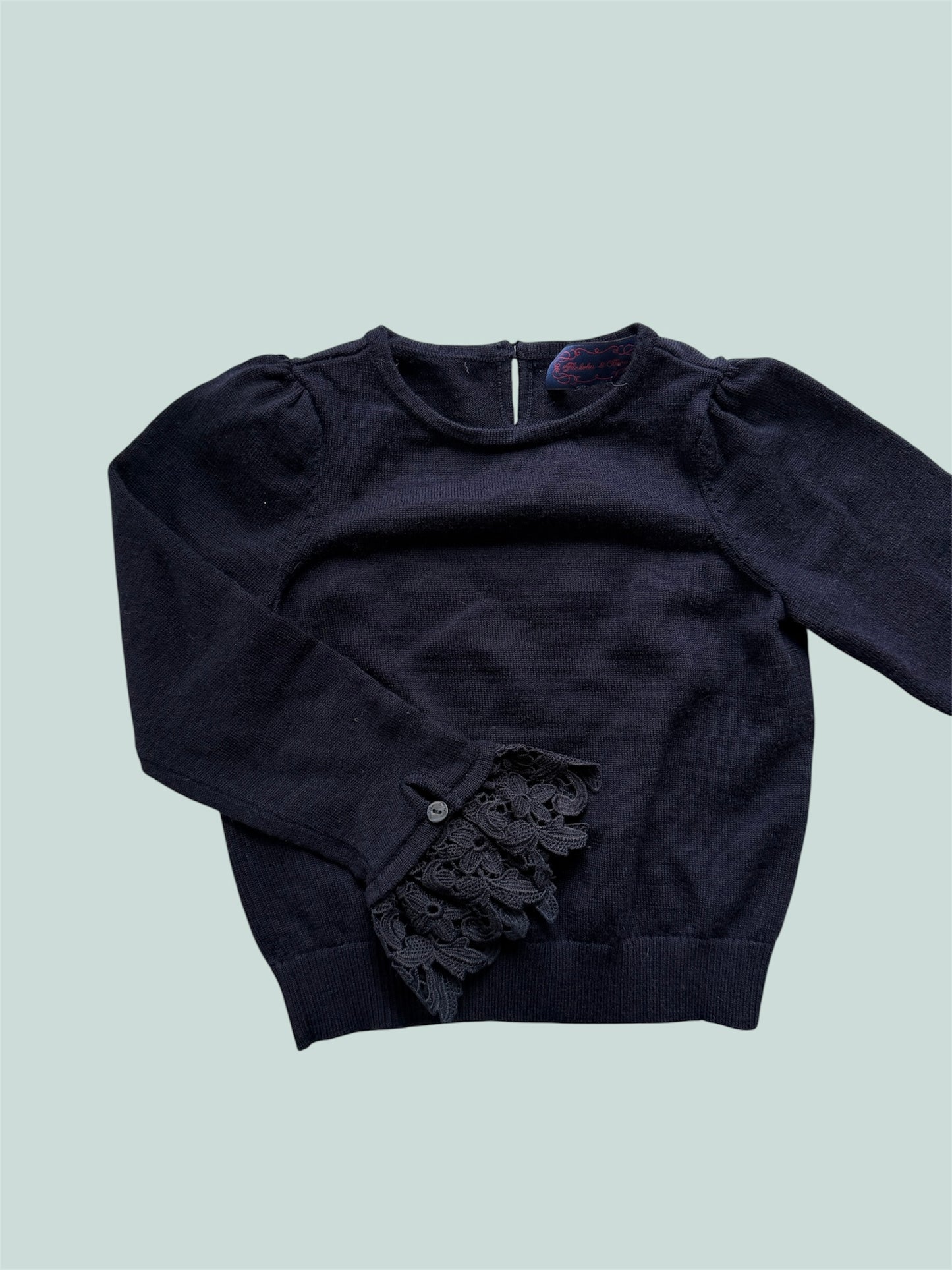 Lambswool dark navy sweater 4Y | Nicholas & Bear