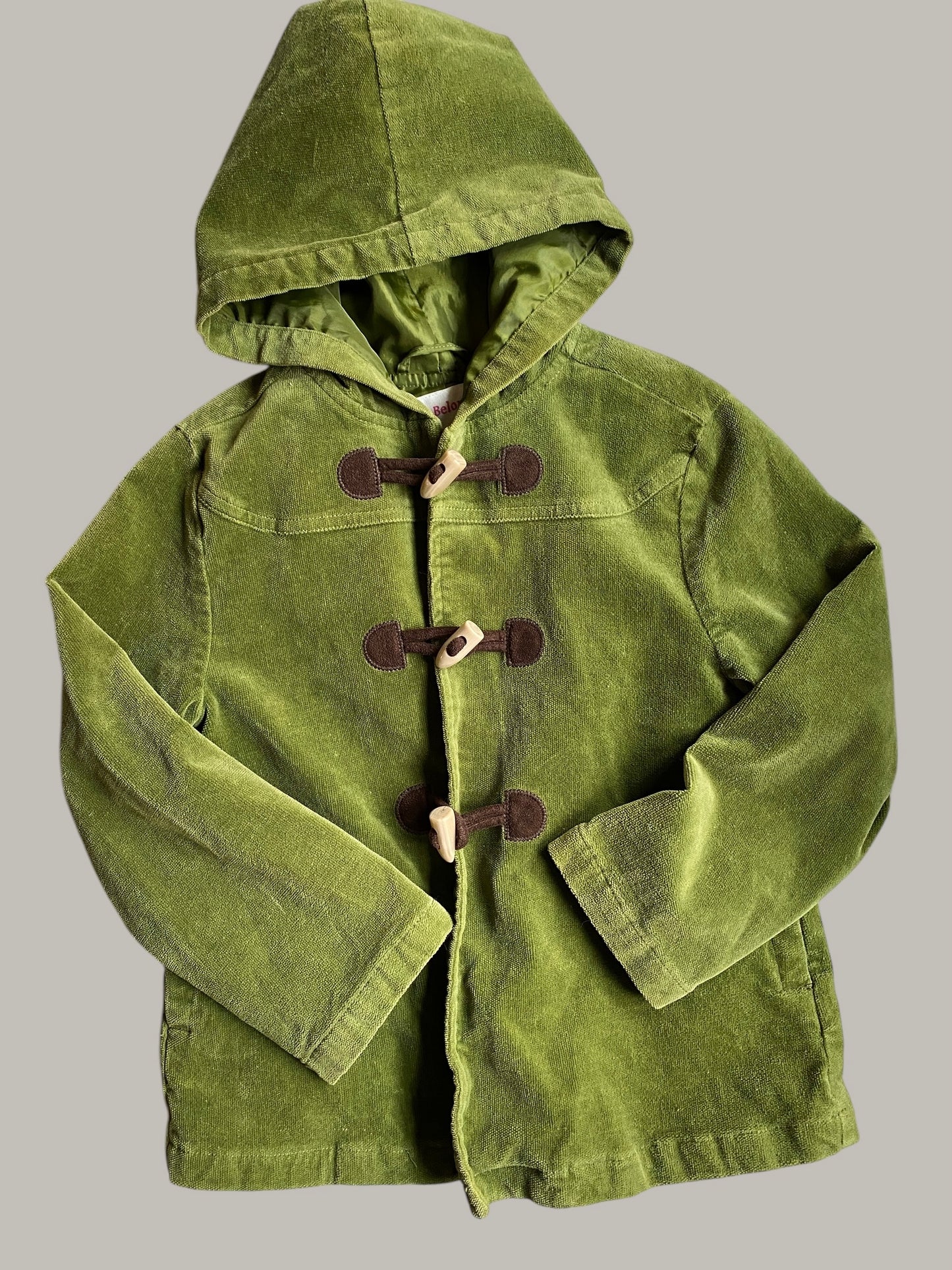 Green brushed corduroy toggle jacket 5-6Y | Gymboree