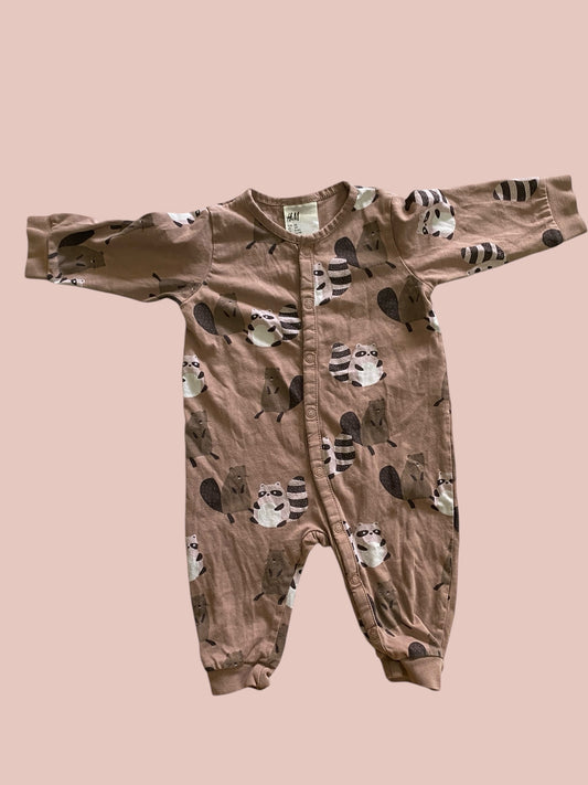 Cotton animal sleeper 4-6m | H&M