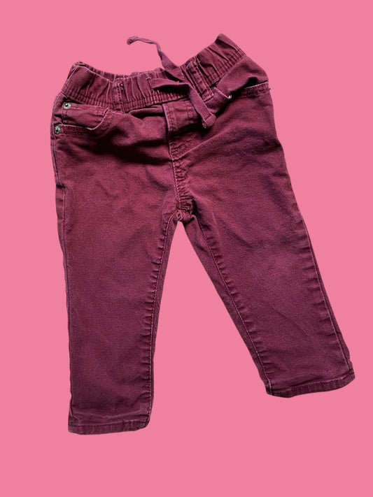 Burgundy cotton pants 18-24m | Gap