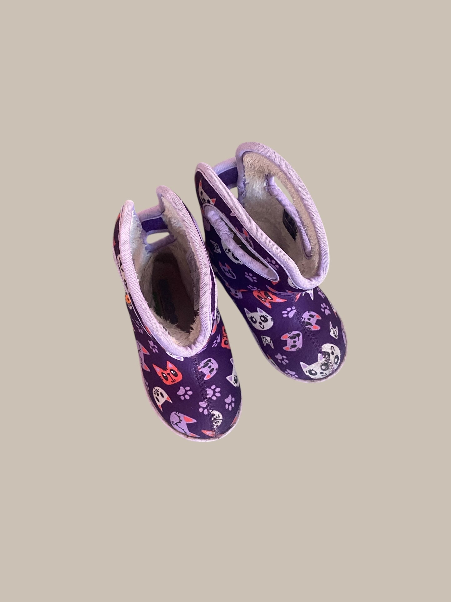 Kitten purple winter boots 7US Little Kids | Bogs