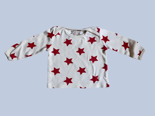 Organic cotton star top 3-6m | Maple Clothing