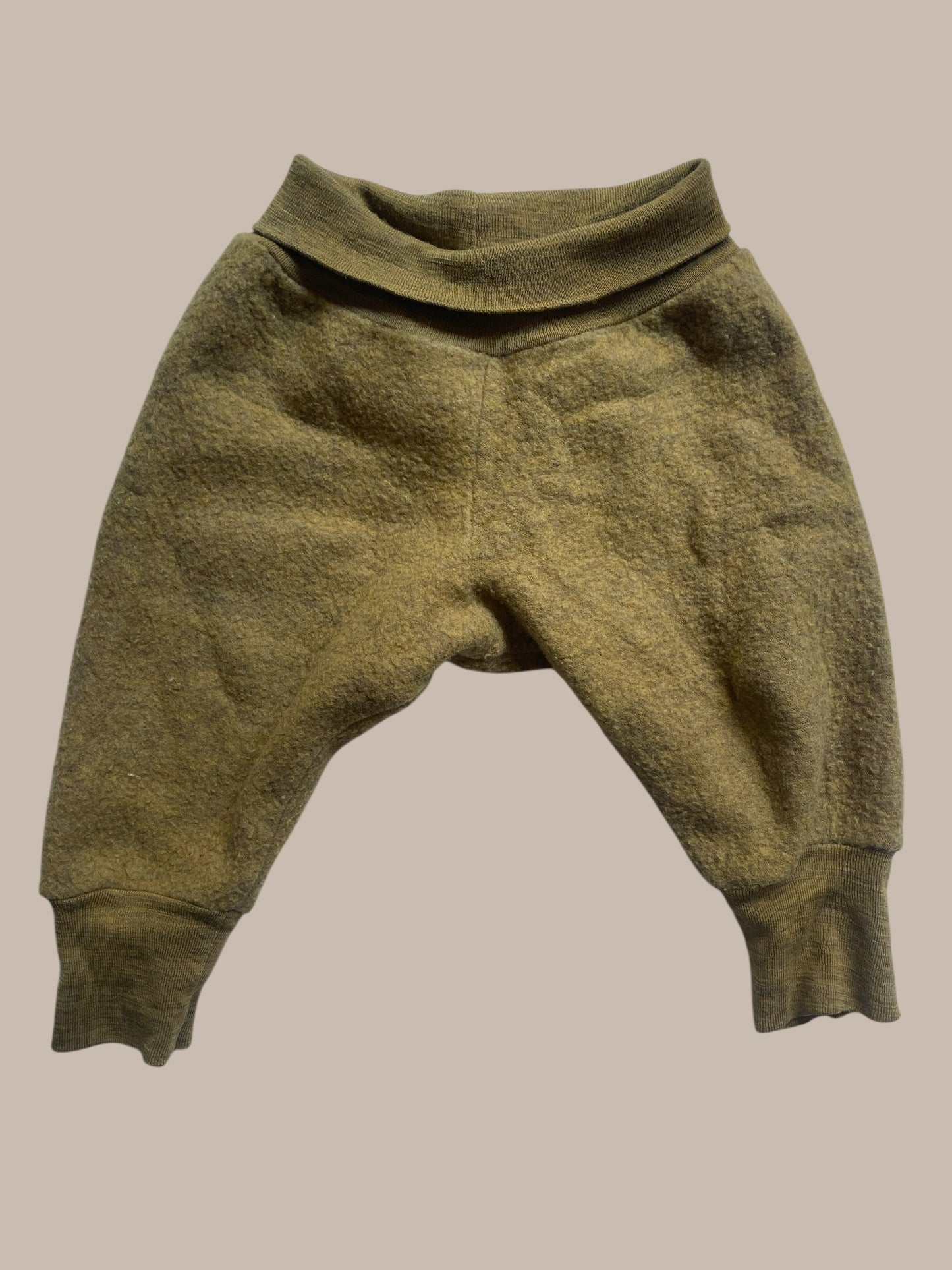 Mustard wool fleece pants 6-18m | Engel
