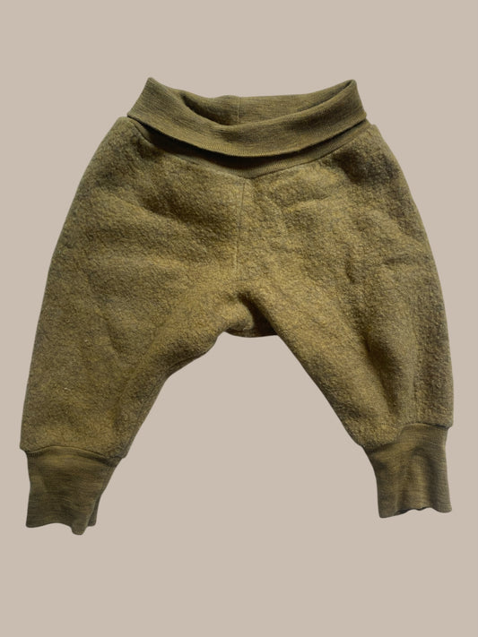 Mustard wool fleece pants 6-18m | Engel
