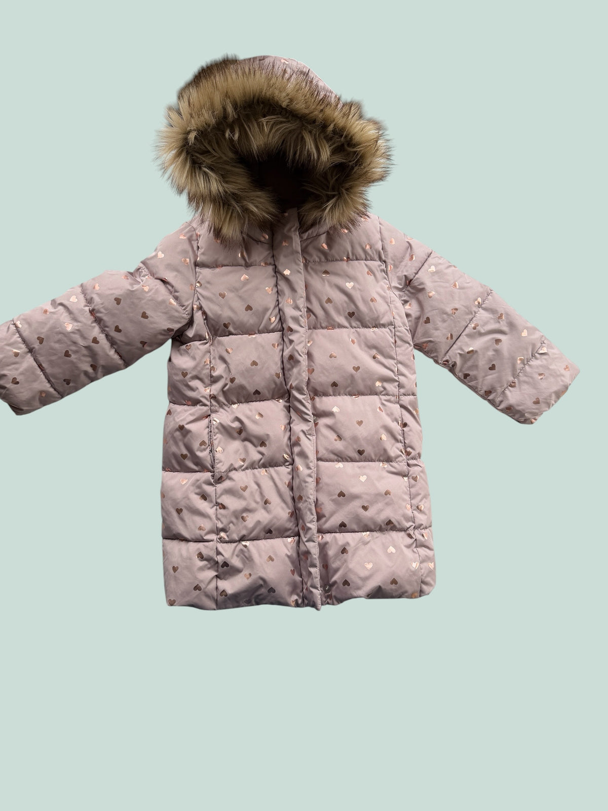 Shiny heart winter jacket 5Y | Gap