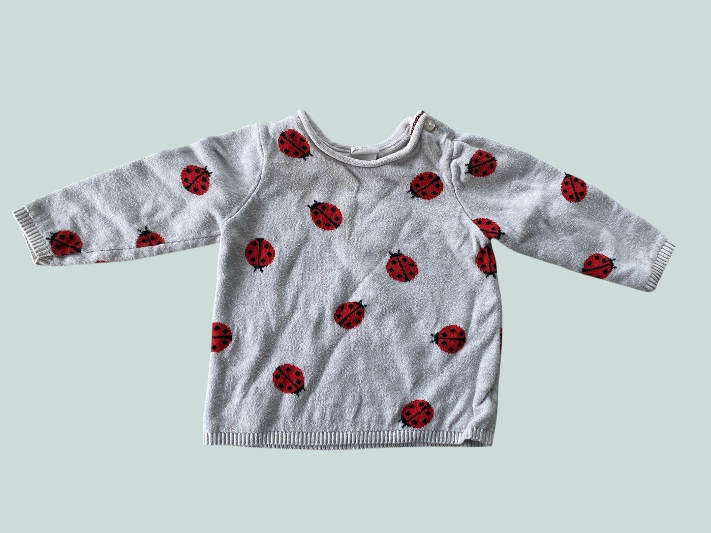 Ladybug knit sweater 3-6m | H&M