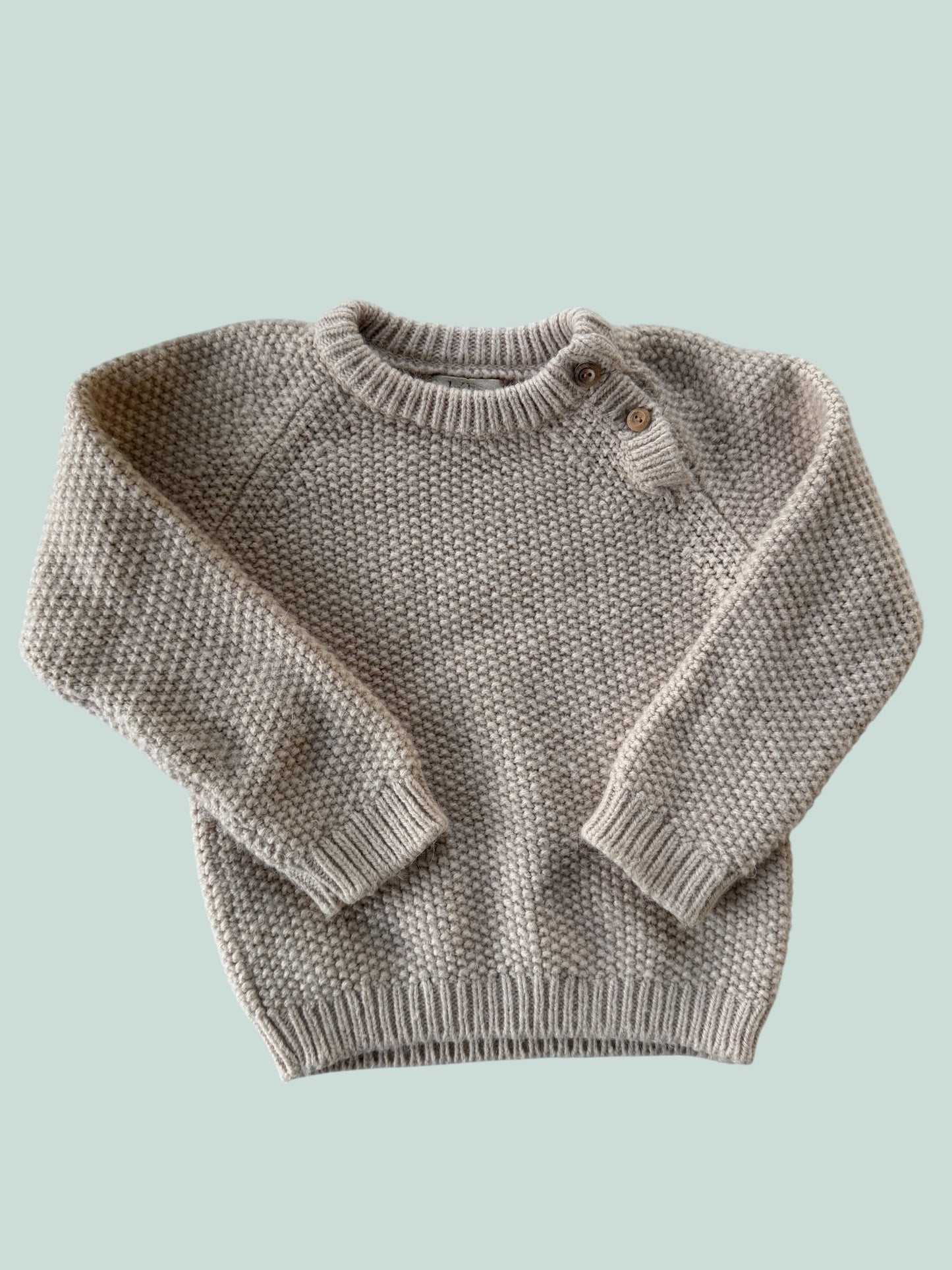 Cream wool blend 24m sweater | Boho Barcelona