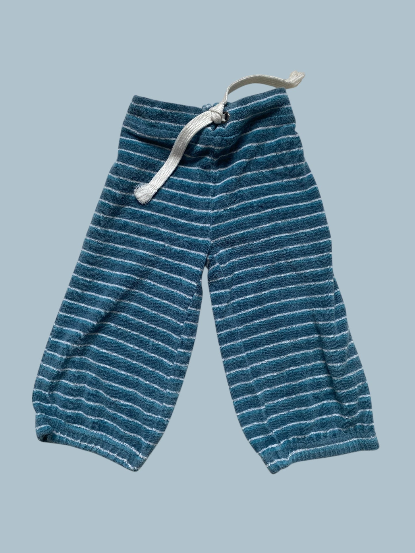 Terry striped cotton blend balloon pants 1-2Y (80) | Alba of Denmark