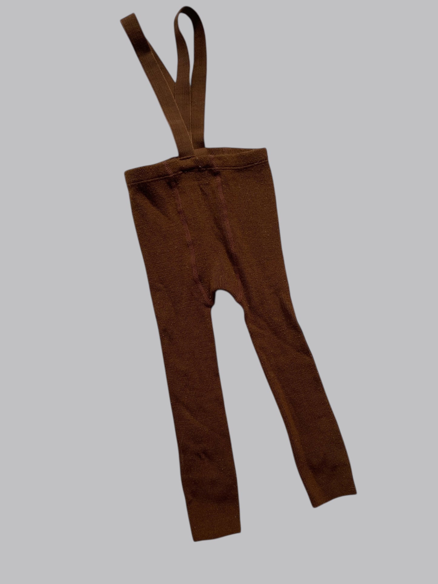 Wool blend leggings with suspenders 2-4Y