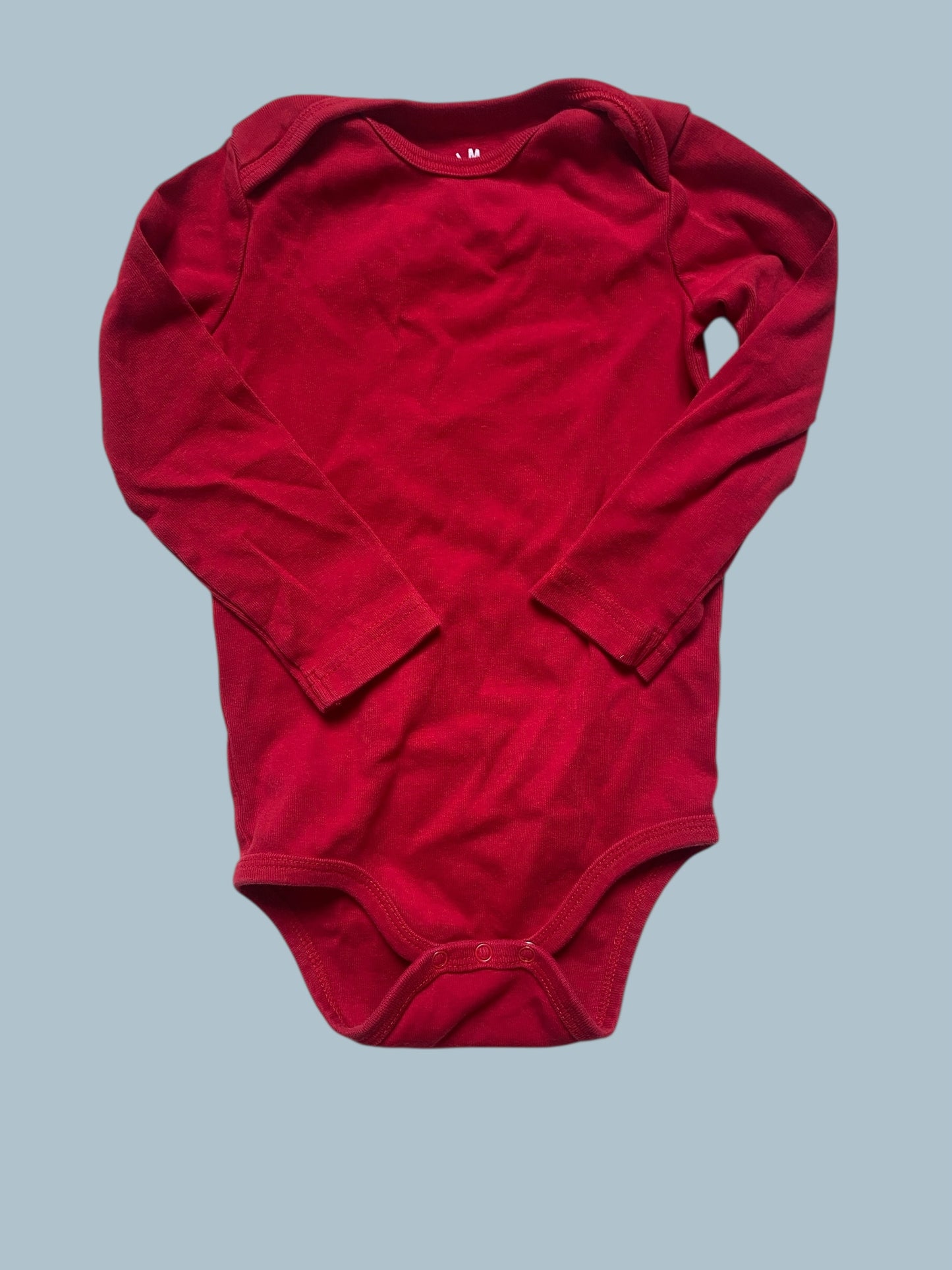 Organic cotton long sleeve onesie 12-18m | Primary - multiple colours