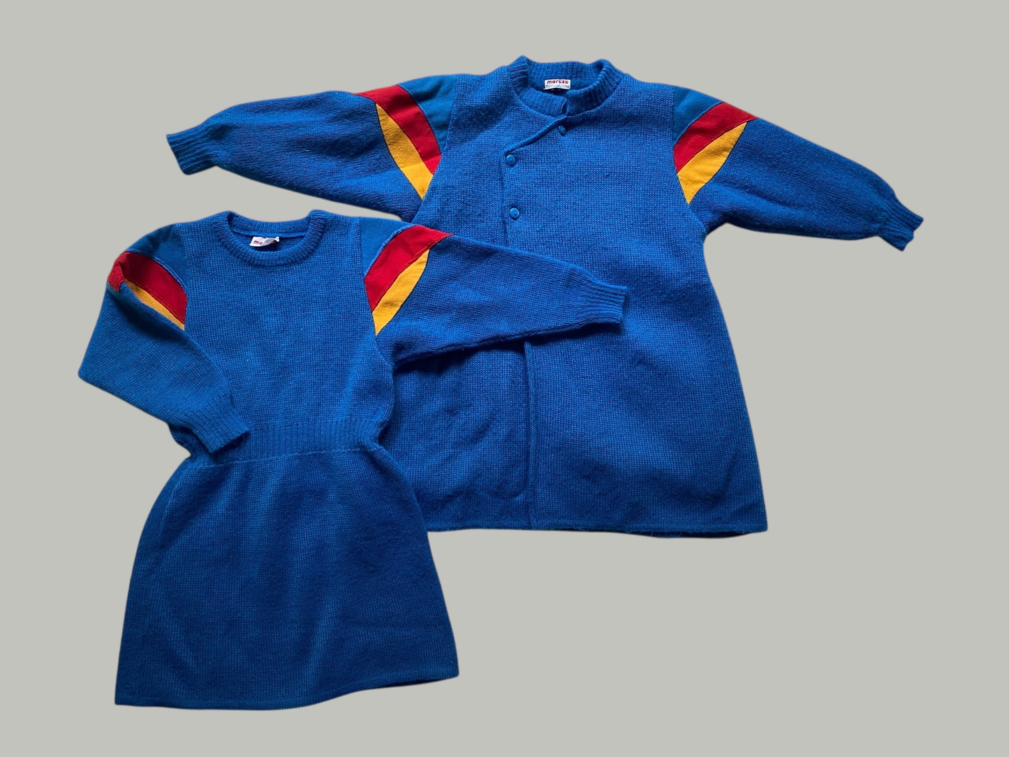 Vintage arcylic/wool blend dress and lined coat set ~5Y | Marêse