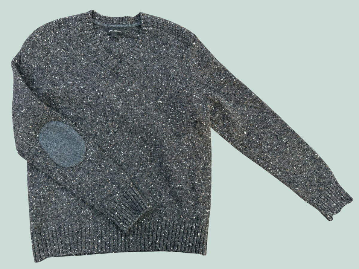 Wool tweed sweater men's medium | Banana Republic
