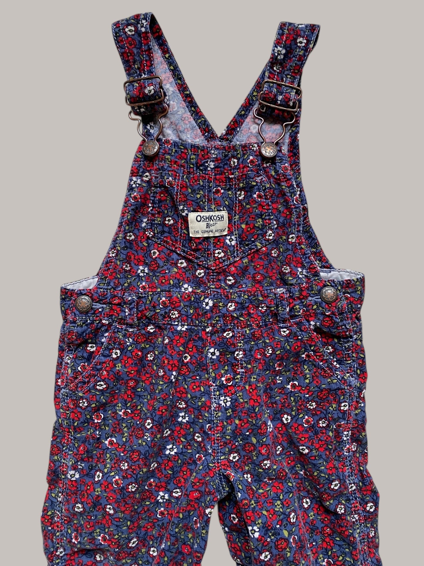 Flower corduroy cotton overalls 24m | OshKosh