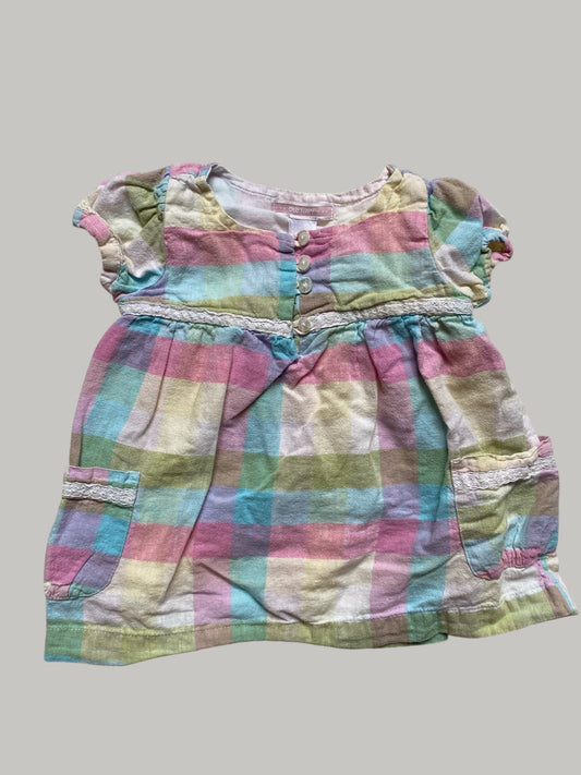 Cotton/linen blend dress 0-3m | Old Navy