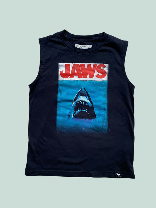 Cotton blend Jaws tank top 7-8Y | Abercrombie Kids