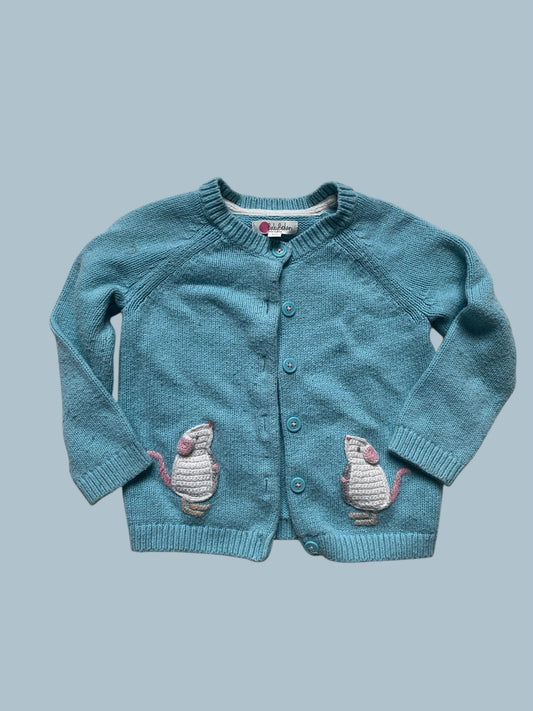 Cotton blend mouse cardigan 2-3Y | Boden