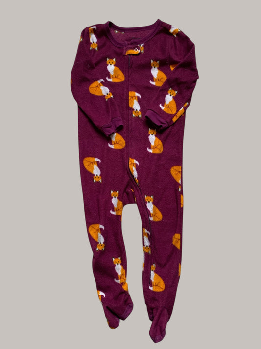 Fox fleece footed sleeper 3Y | Leveret