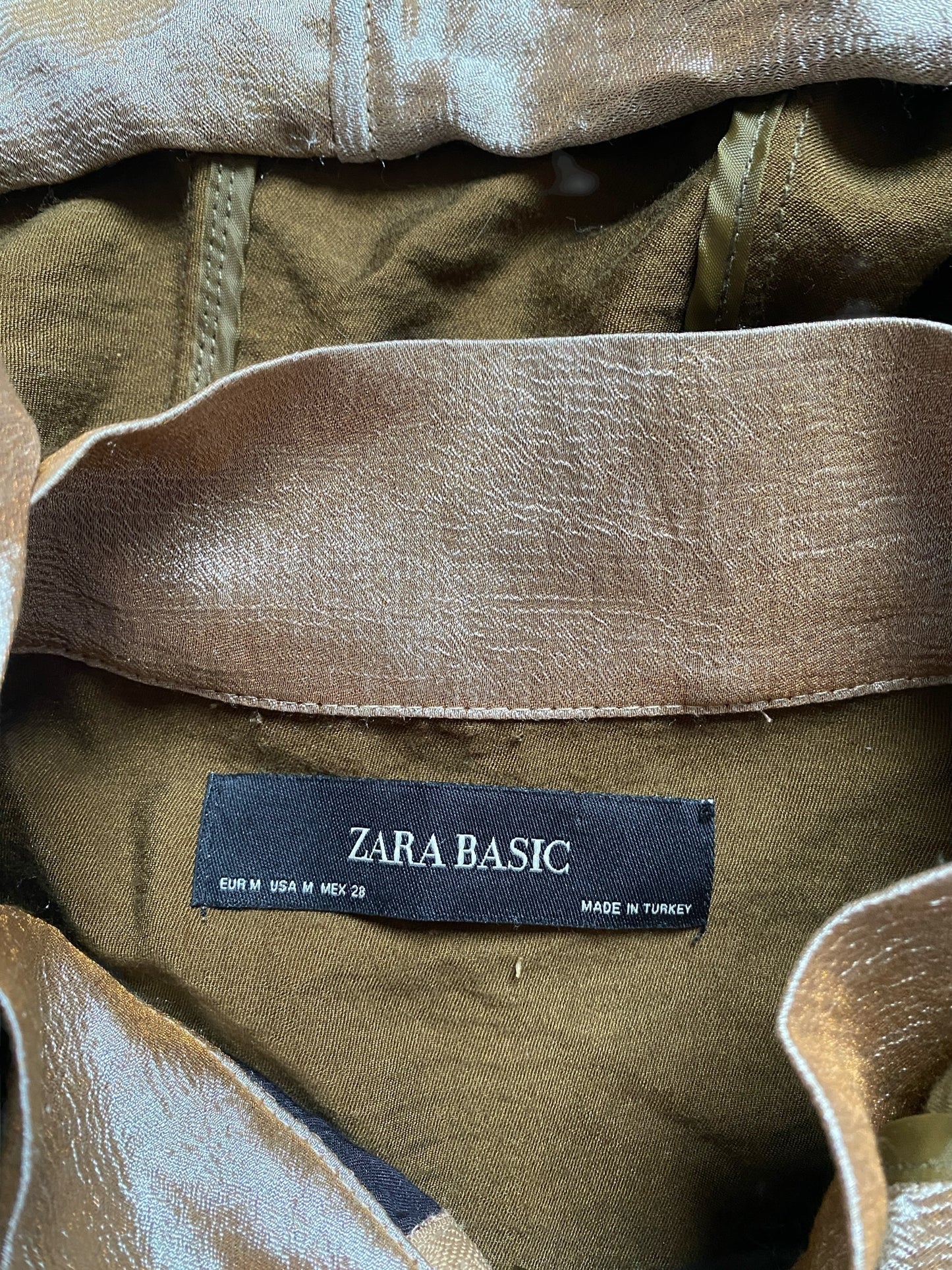 Shiny satin bomber jacket women's medium | Zara