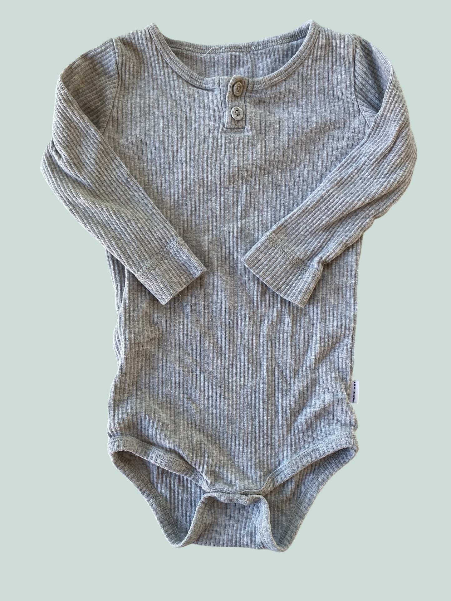 Cotton light grey onesie 1Y | Jamie Kay
