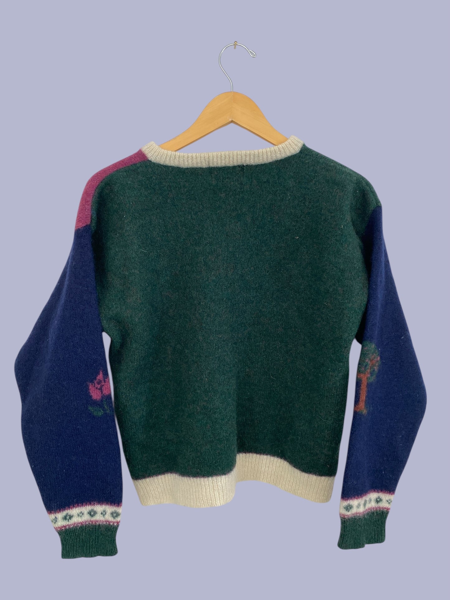 Vintage wool blend "Save our Animals/Earth" cardigan women's small/medium | Woolrich