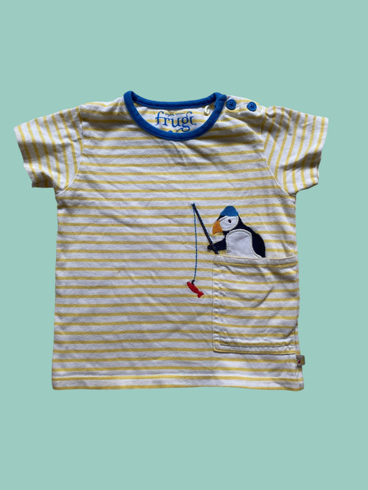 Organic cotton puffin t-shirt 12-18m (generous) | Frugi