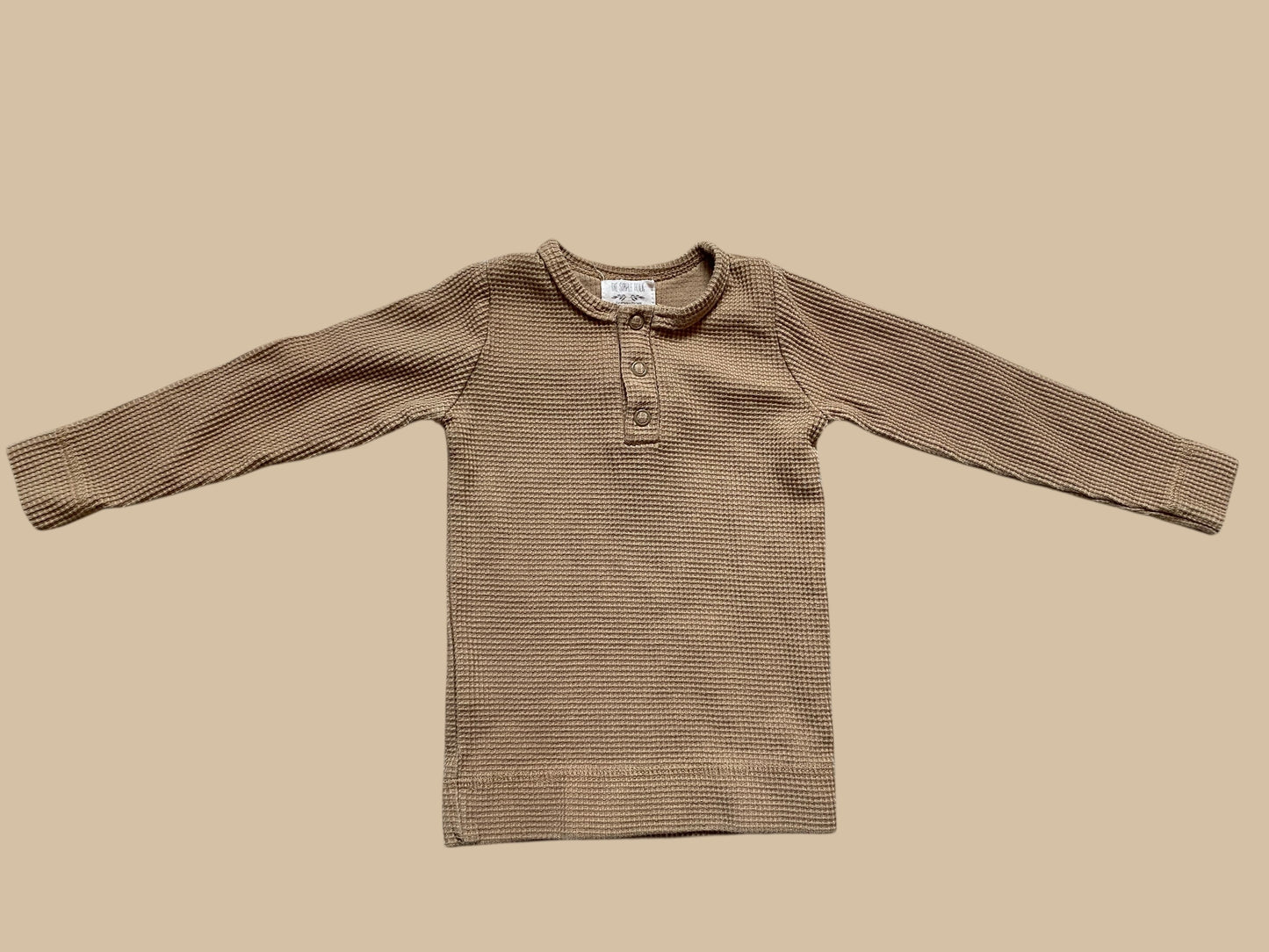 Organic cotton waffle top 6-9m | The Simple Folk