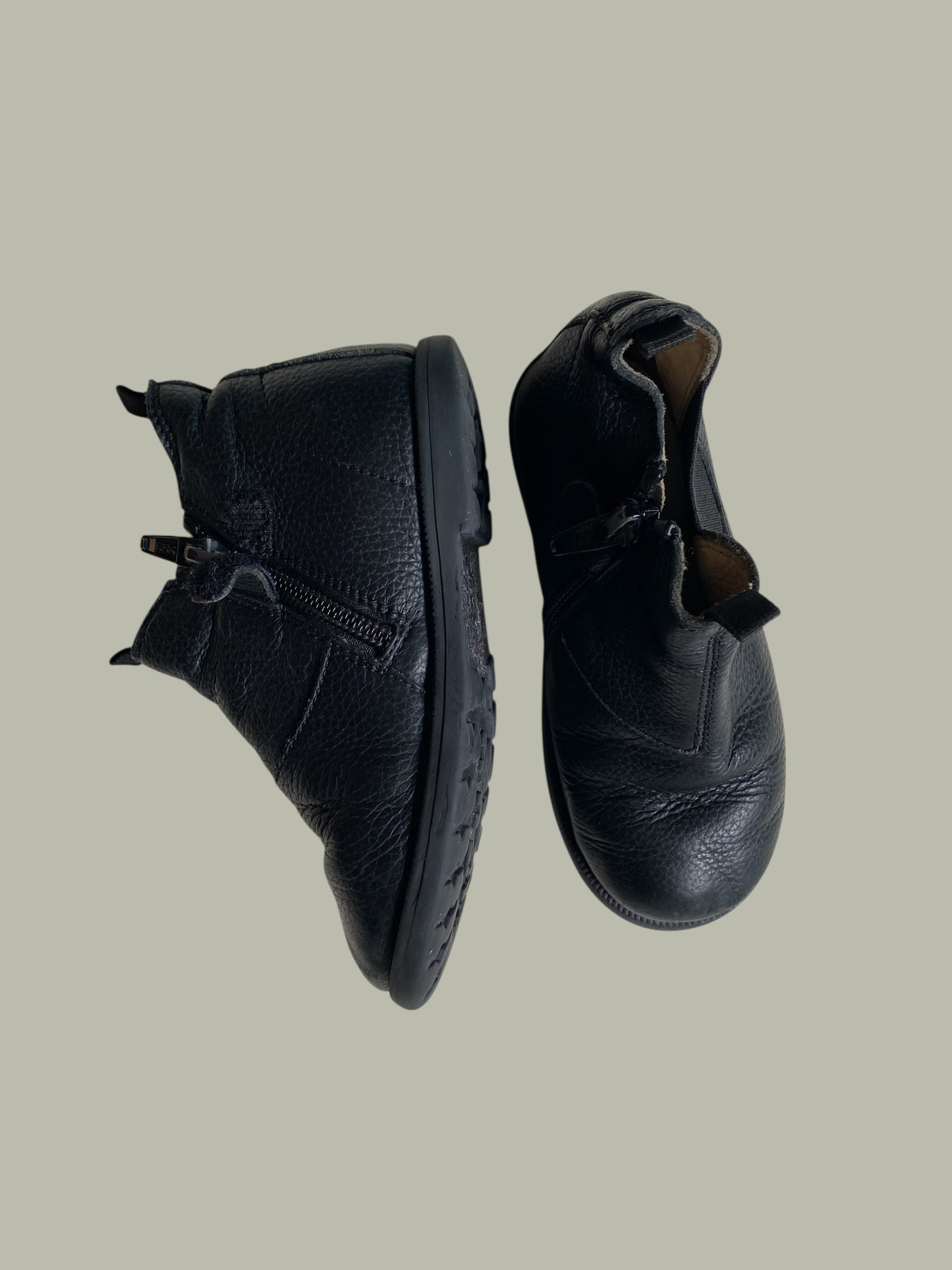 Black leather toddler shoes 7.5 US (24 EU) | Falcotto