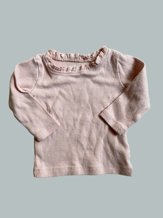Pink pointelle cotton top 3-6m | Next