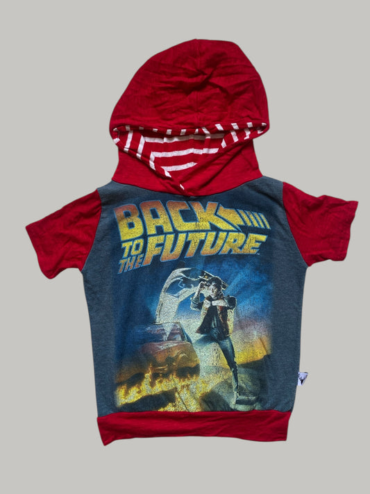 Upcycled cotton Back to the Future hooded tank 2-4Y | The Wild Bambino