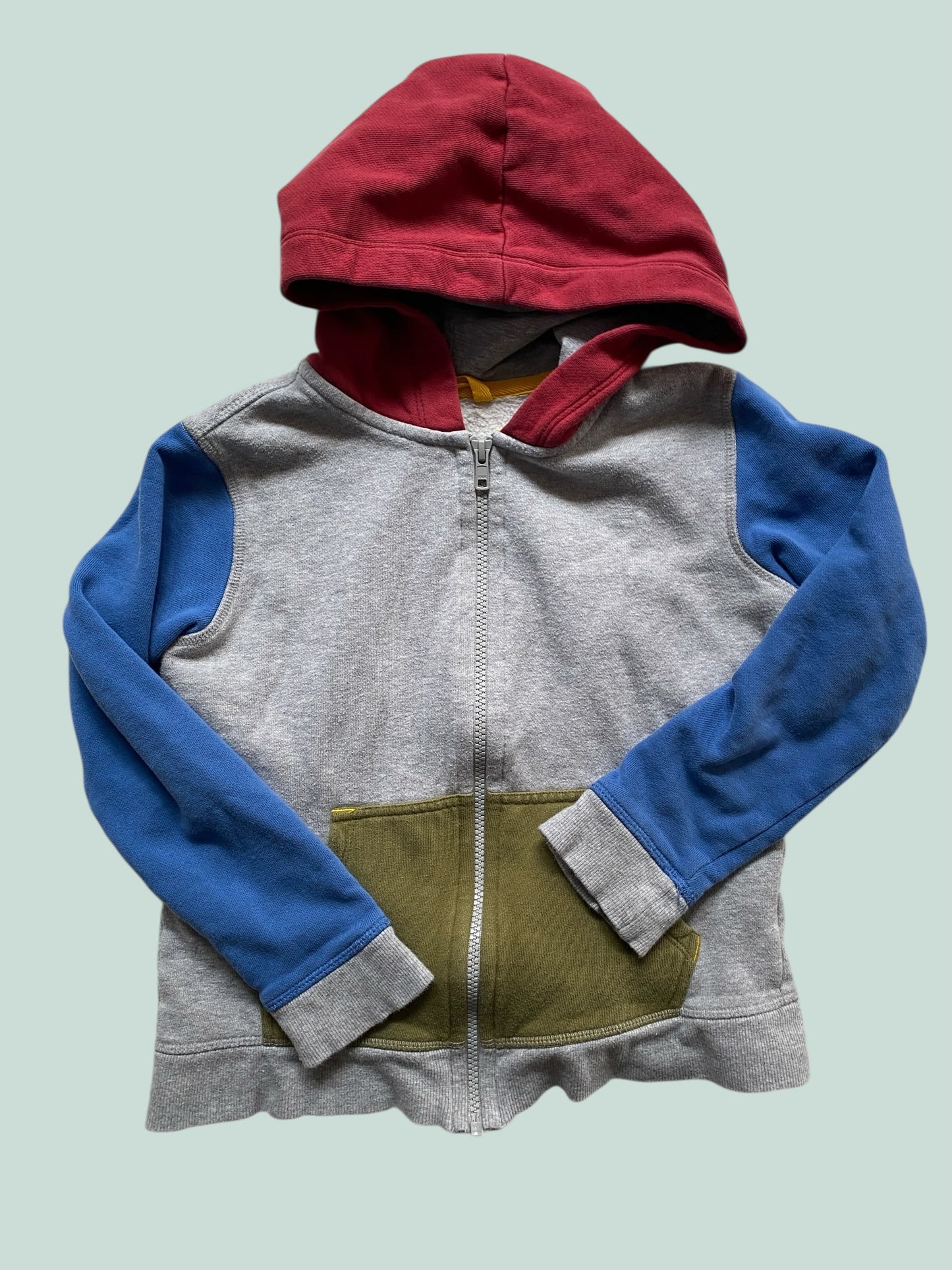 Organic cotton colourblock hoodie 8Y | Mightly