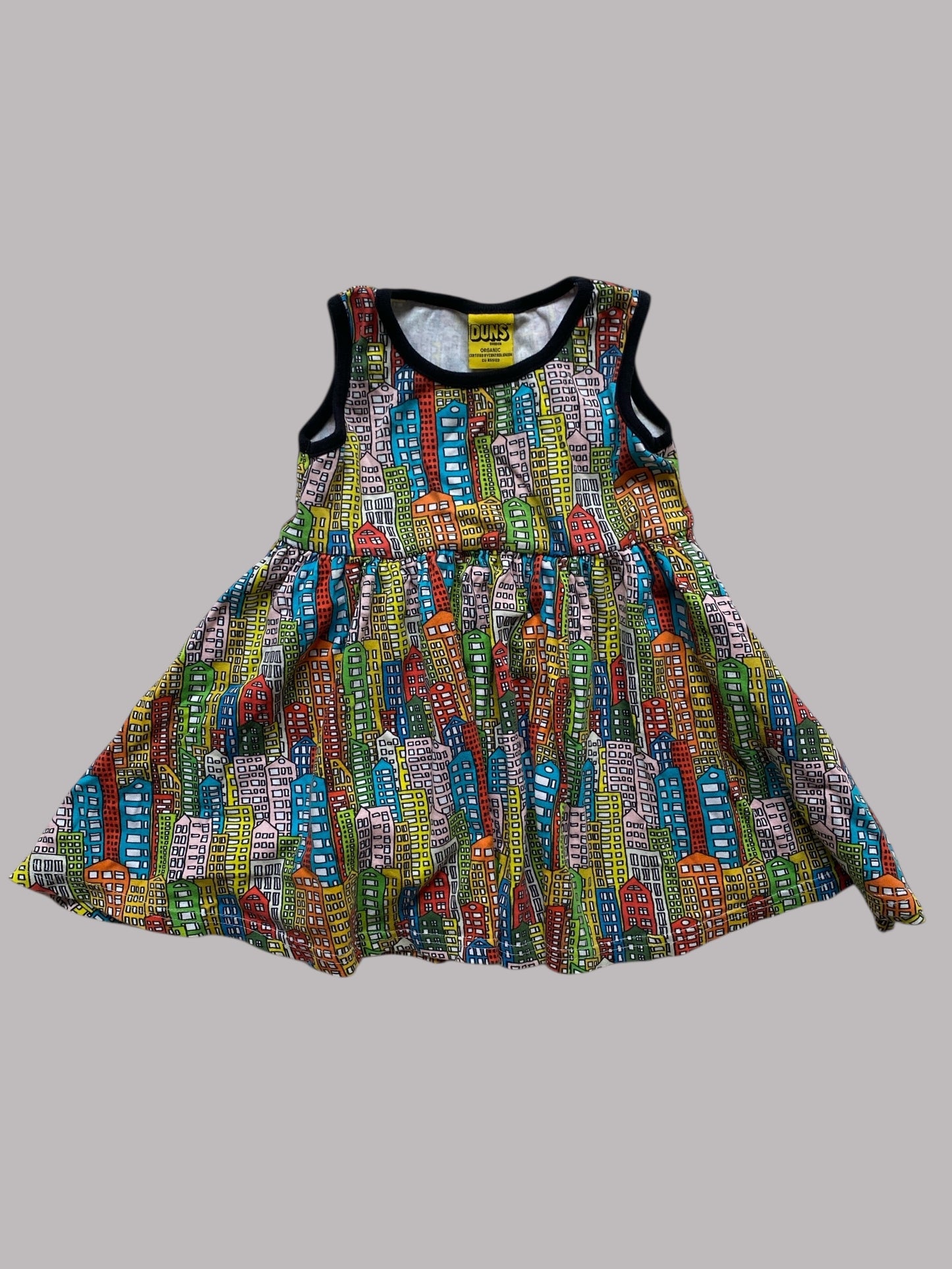 Organic cotton city twirly dress 2-3Y (98, generous) | Duns Sweden