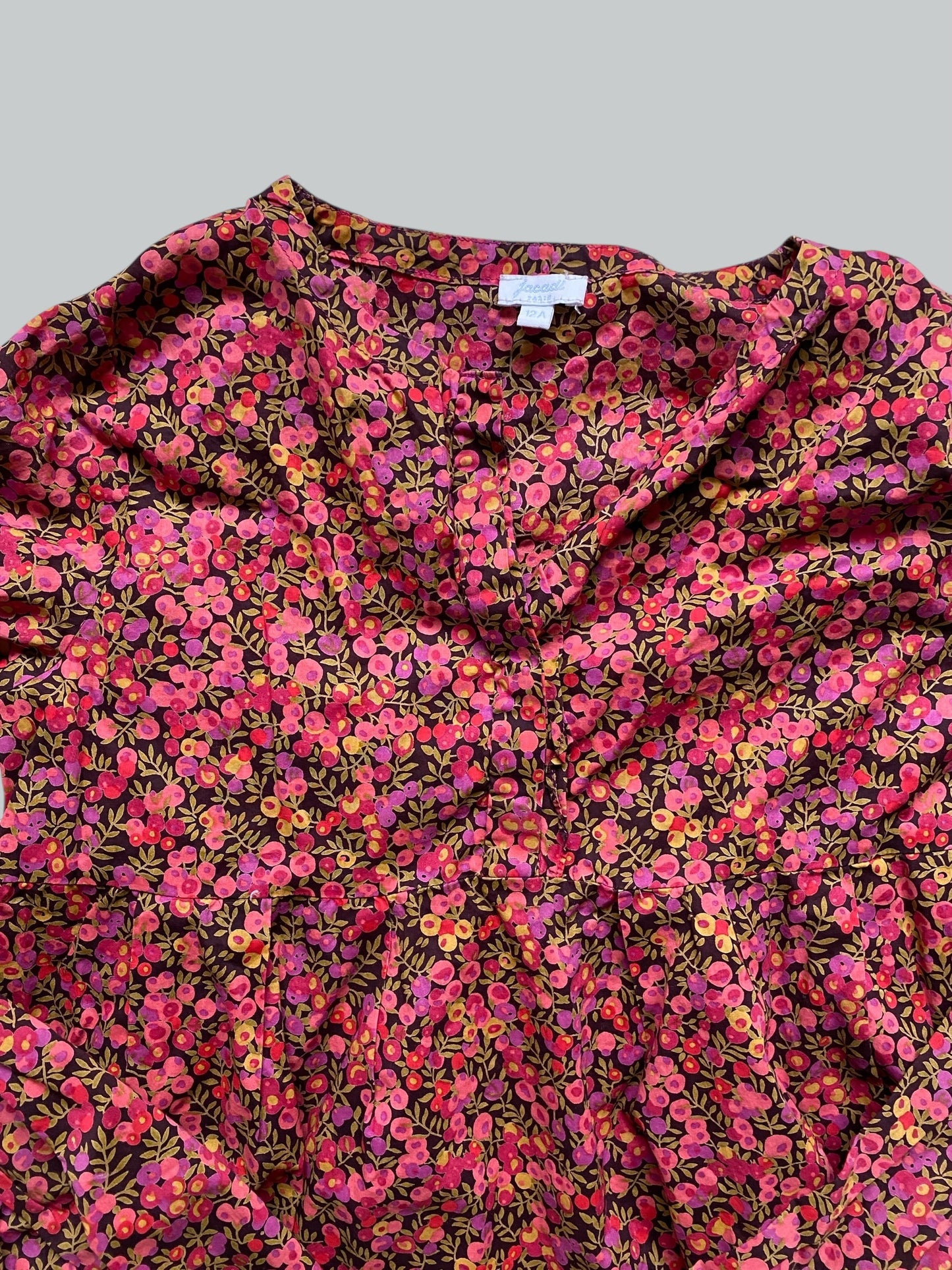Cotton winter berry blouse/top 12Y | Jacardi