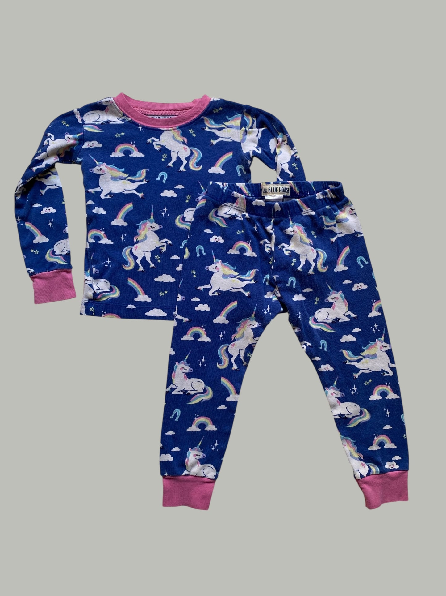 Cotton unicorn pajama set 18m/2Y | Little Blue House