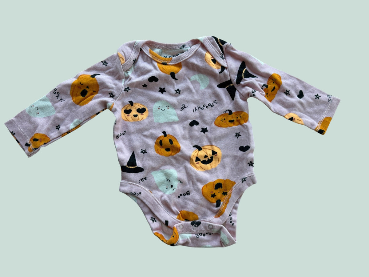 Halloween pumpkin cotton onesie 0-3m | Old Navy