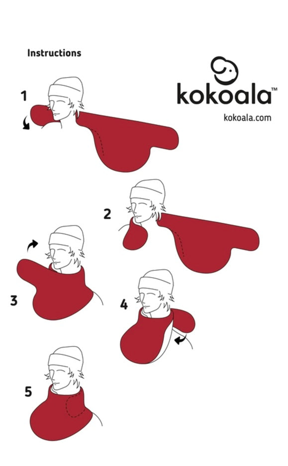 Fleece baby wearing neck garter | Kokoala
