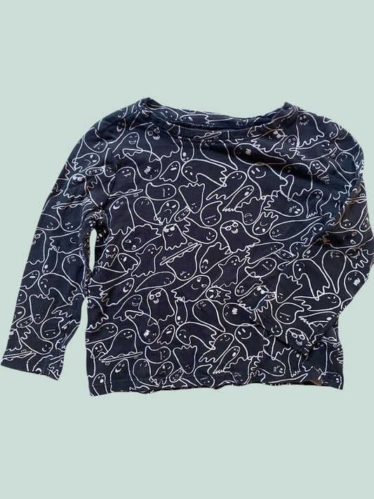 Cotton ghost long sleeve top 2Y | Old Navy