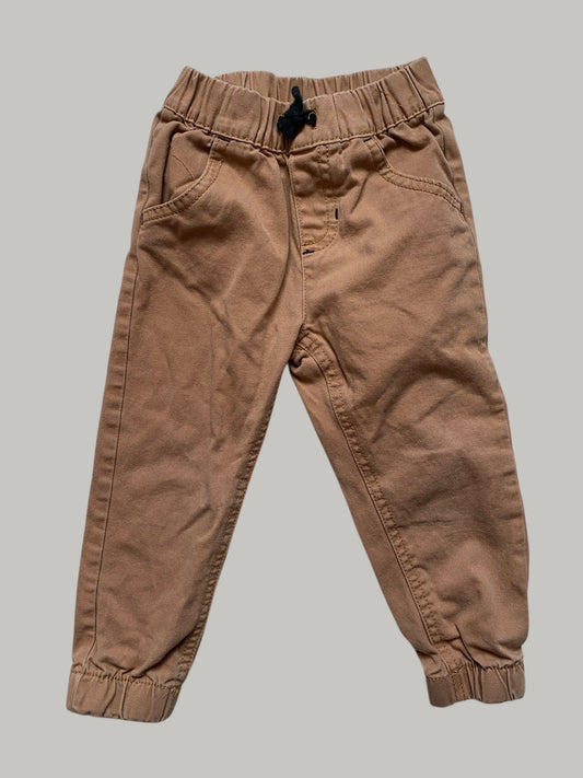 Light brown cotton joggers 2Y