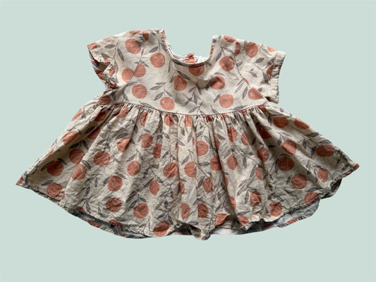 Linen blend peaches dress 2-3Y | Rylee & Cru