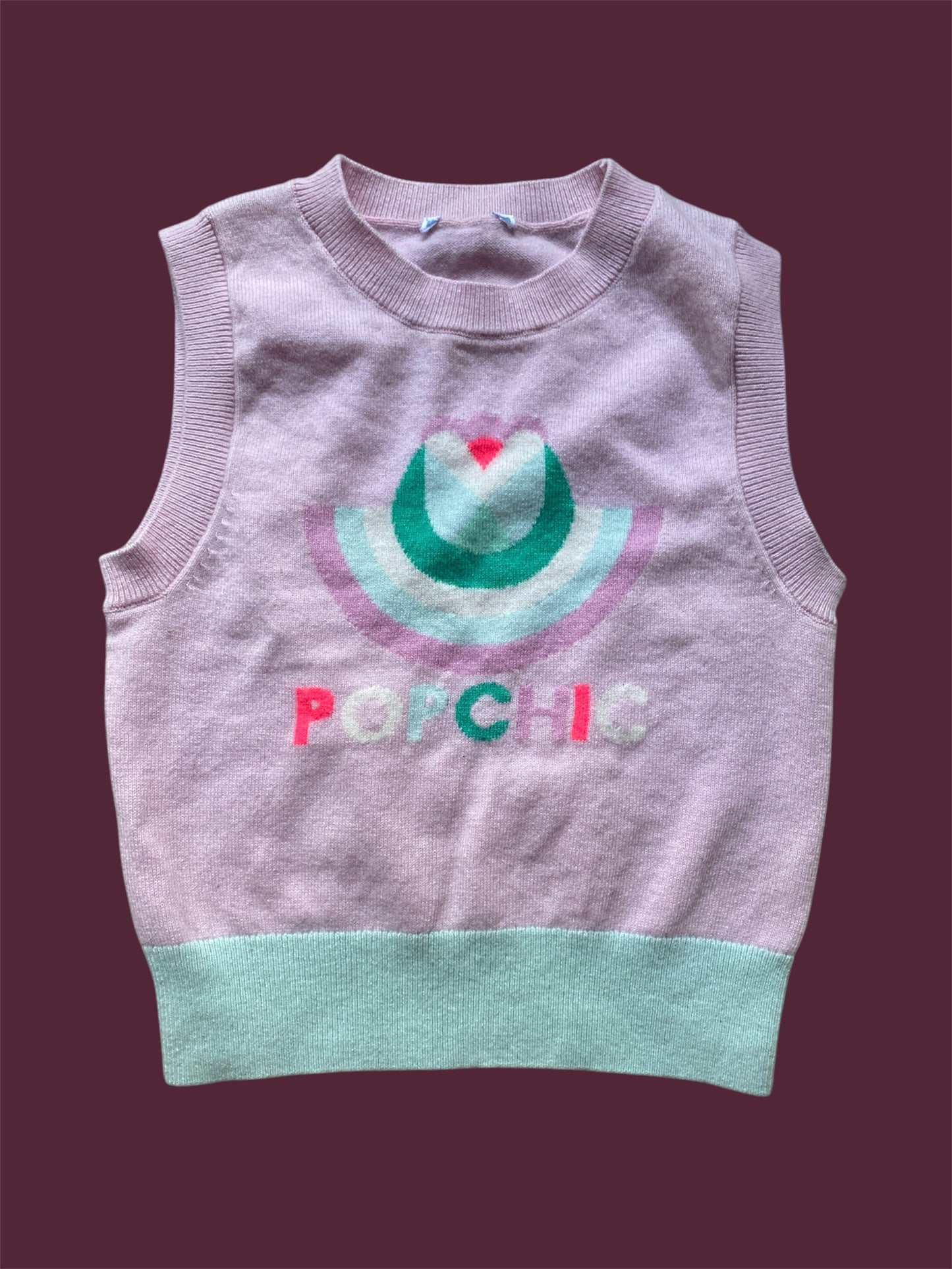 Wool blend sleeveless jumper 3-4Y | Jacardi